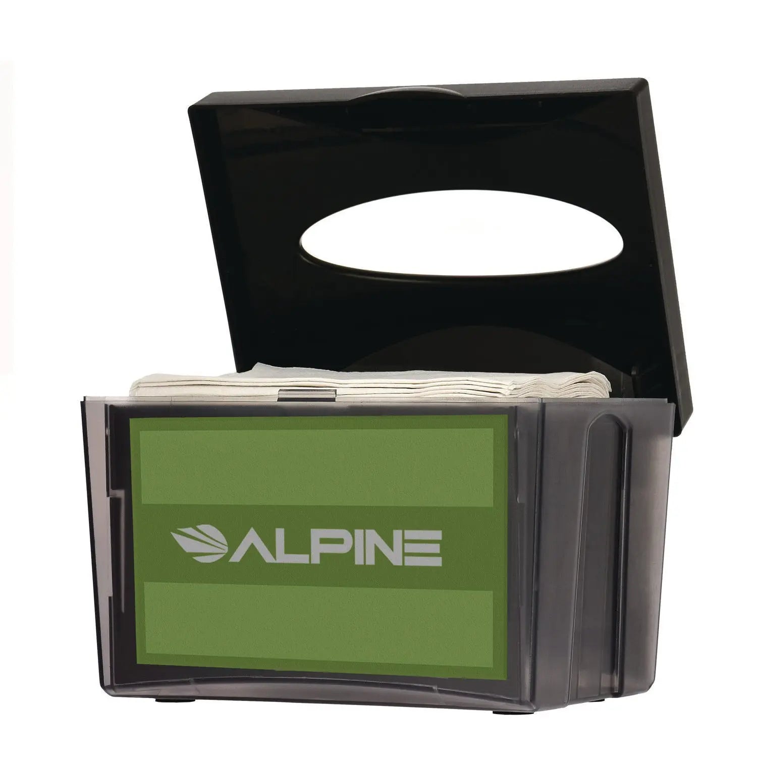 Interfold Table Top Dispenser Napkin Holder, 5.9 x 8 x 6.5, Black Alpine Industries Flipcost