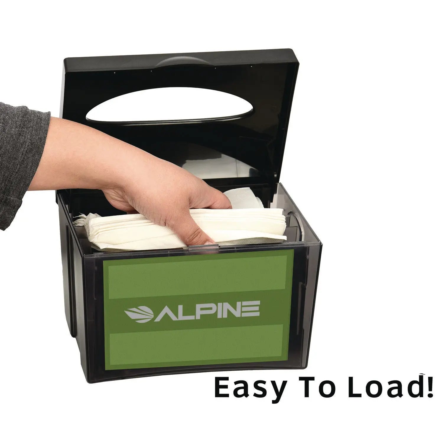 Interfold Table Top Dispenser Napkin Holder, 5.9 x 8 x 6.5, Black Alpine Industries Flipcost