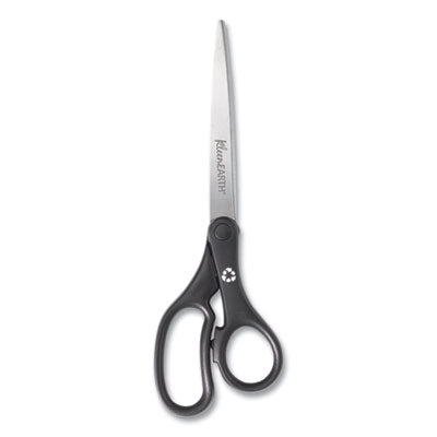KleenEarth Basic Recycled plastic handle scissors, 9" Long, 4.25" Cut Length, Black Straight Handle Flipcost Flipcost