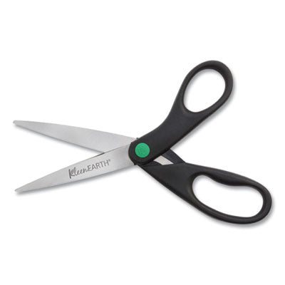 KleenEarth Scissors, 8" Long, 3.25" Cut Length, Black Straight Handle Flipcost Flipcost