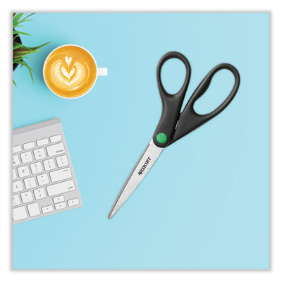 KleenEarth Scissors, 8" Long, 3.25" Cut Length, Black Straight Handle Flipcost Flipcost
