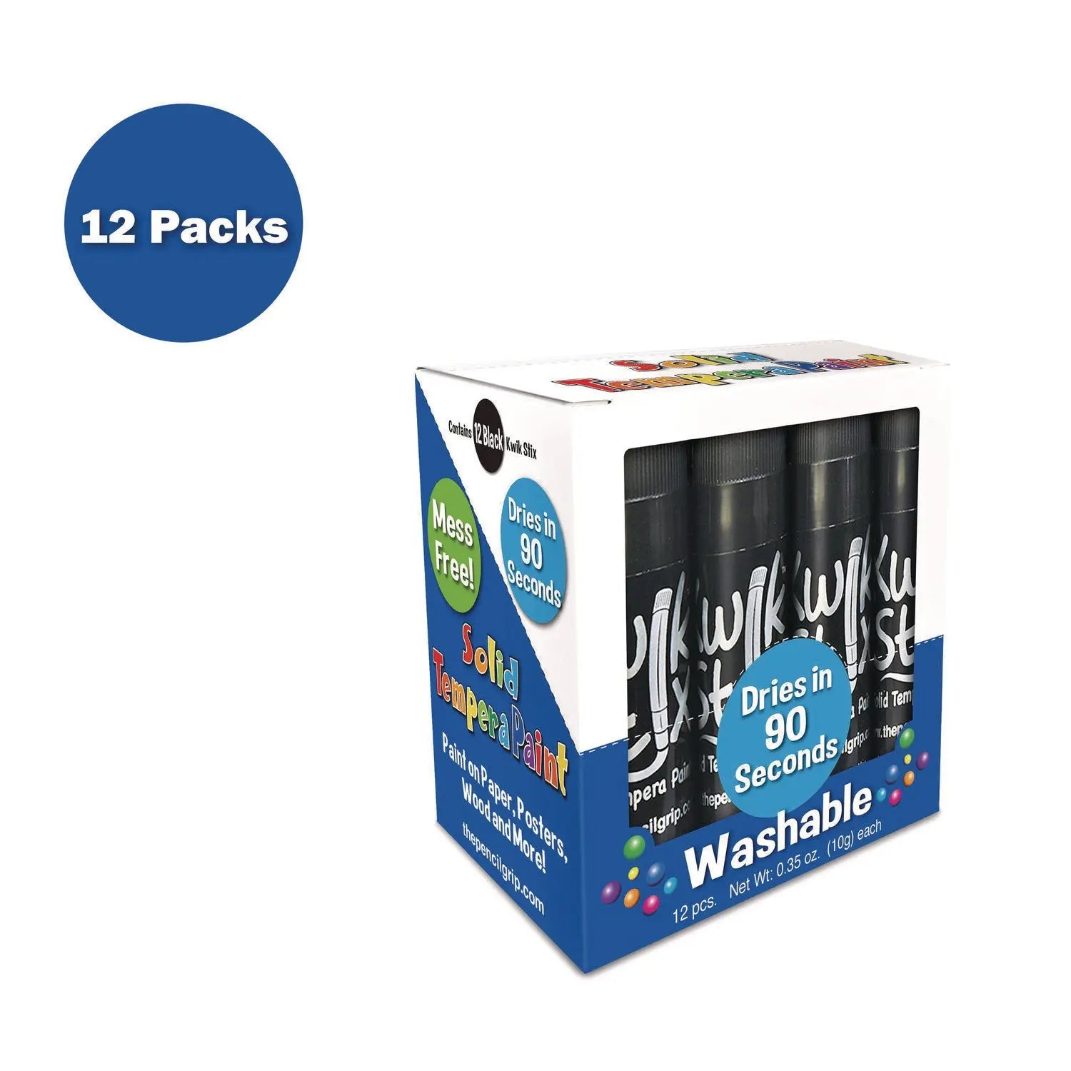 Kwik Stix Single Color Pack, 0.7" x 3.5", Black, 12/Pack, 12 Packs/Carton TPG Creations™ Flipcost