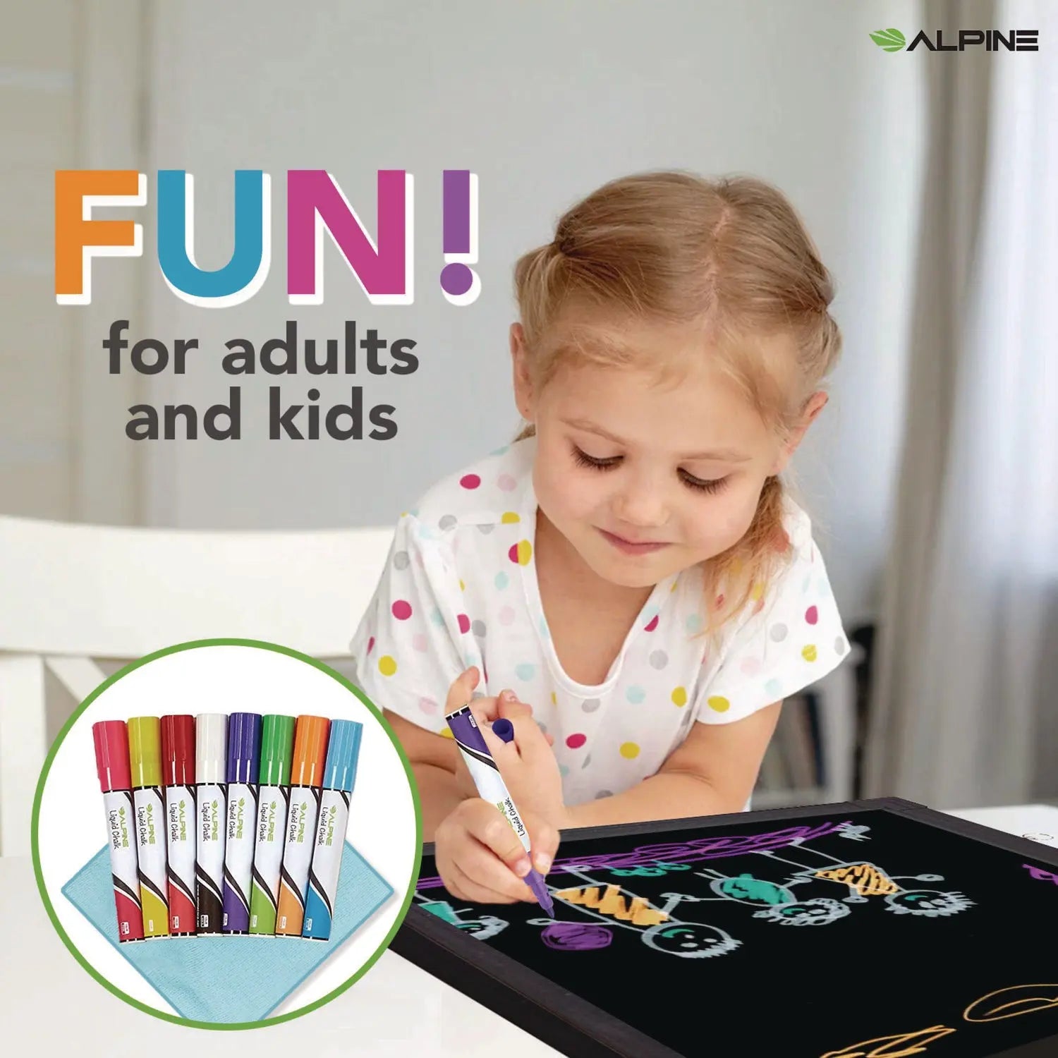 LED Illuminated Hanging Message Writing Board, 23.6" x 31.5", Black Surface, Black Aluminum Frame Alpine Industries Flipcost