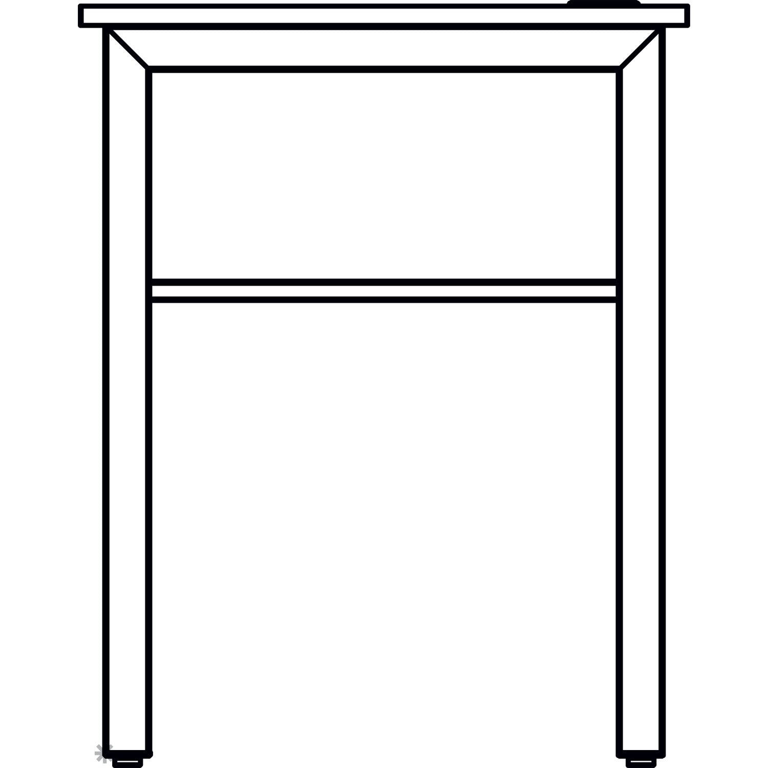 Linea Italia® Urban Series Desk Workstation, 47.25" X 23.75" X 29.5", Ash