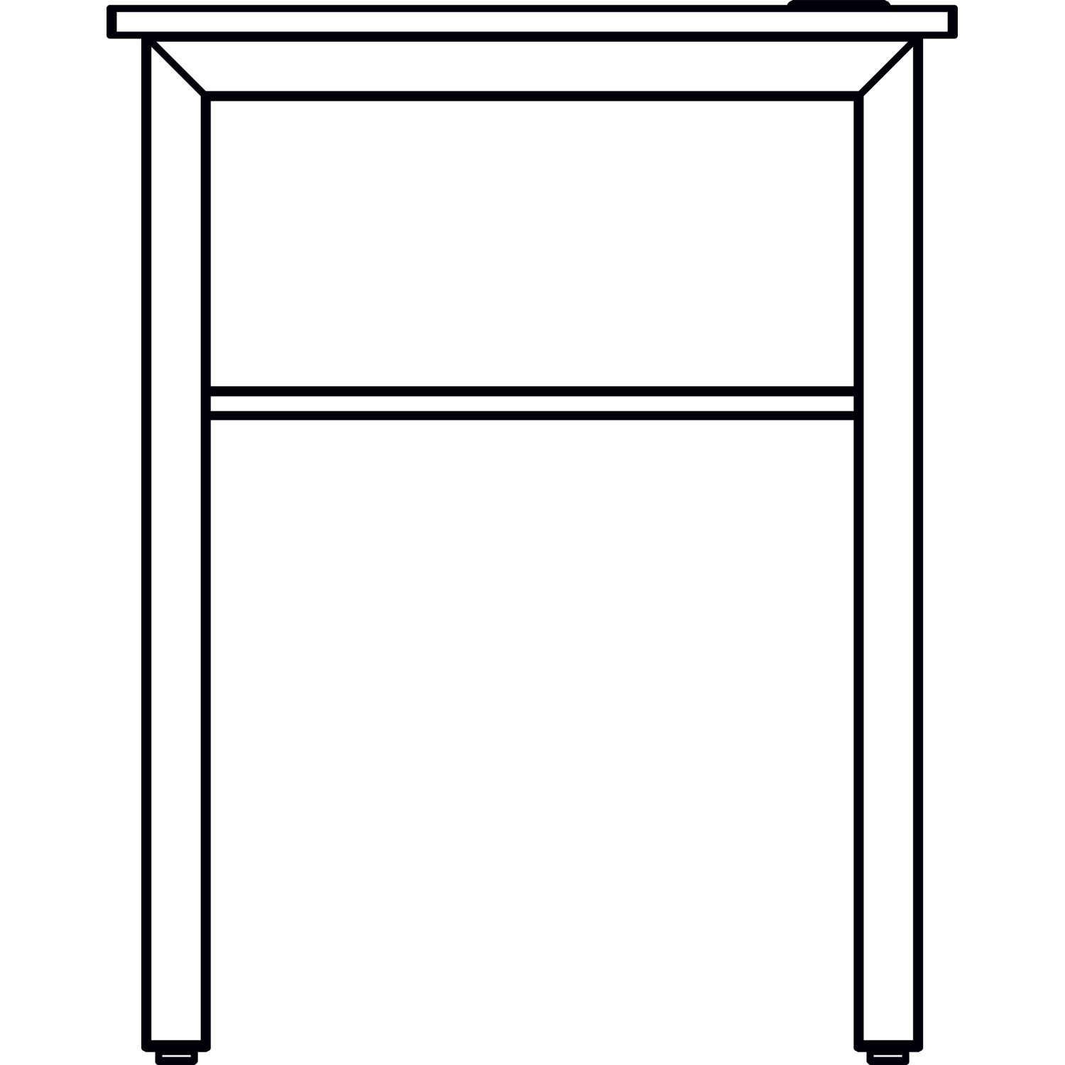 Linea Italia® Urban Series Desk Workstation, 59" X 23.75" X 29.5", Natural Walnut