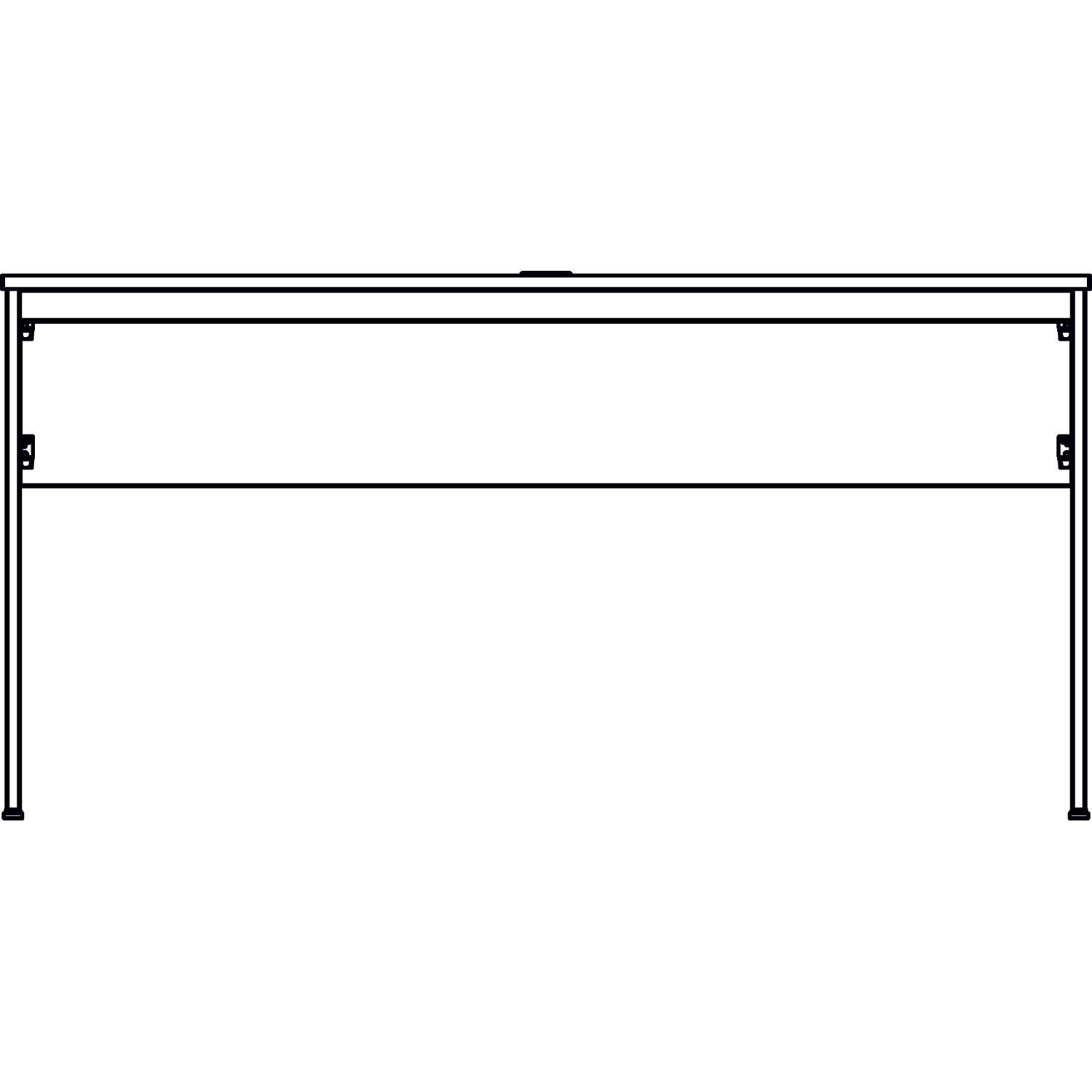 Linea Italia® Urban Series Desk Workstation, 59" X 23.75" X 29.5", Natural Walnut