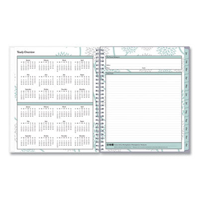 Blue Sky® Rue Du Flore Monthly Planner, Rue Du Flore Artwork, 10 x 8, Jade/Lavender Cover, 12-Month (Jan to Dec): 2024 Flipcost Flipcost