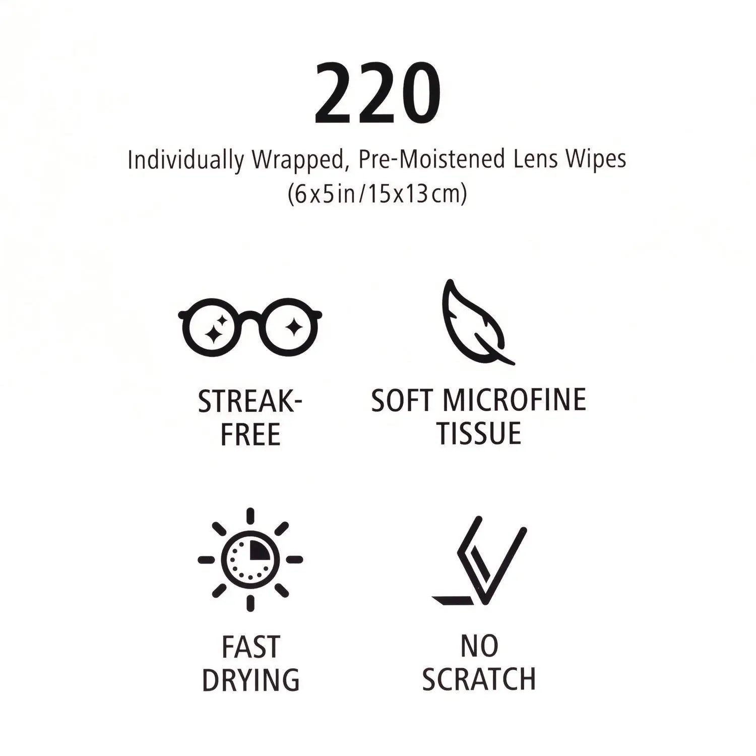 Lens Wipes, 6 x 5, 220/Carton ZEISS Flipcost