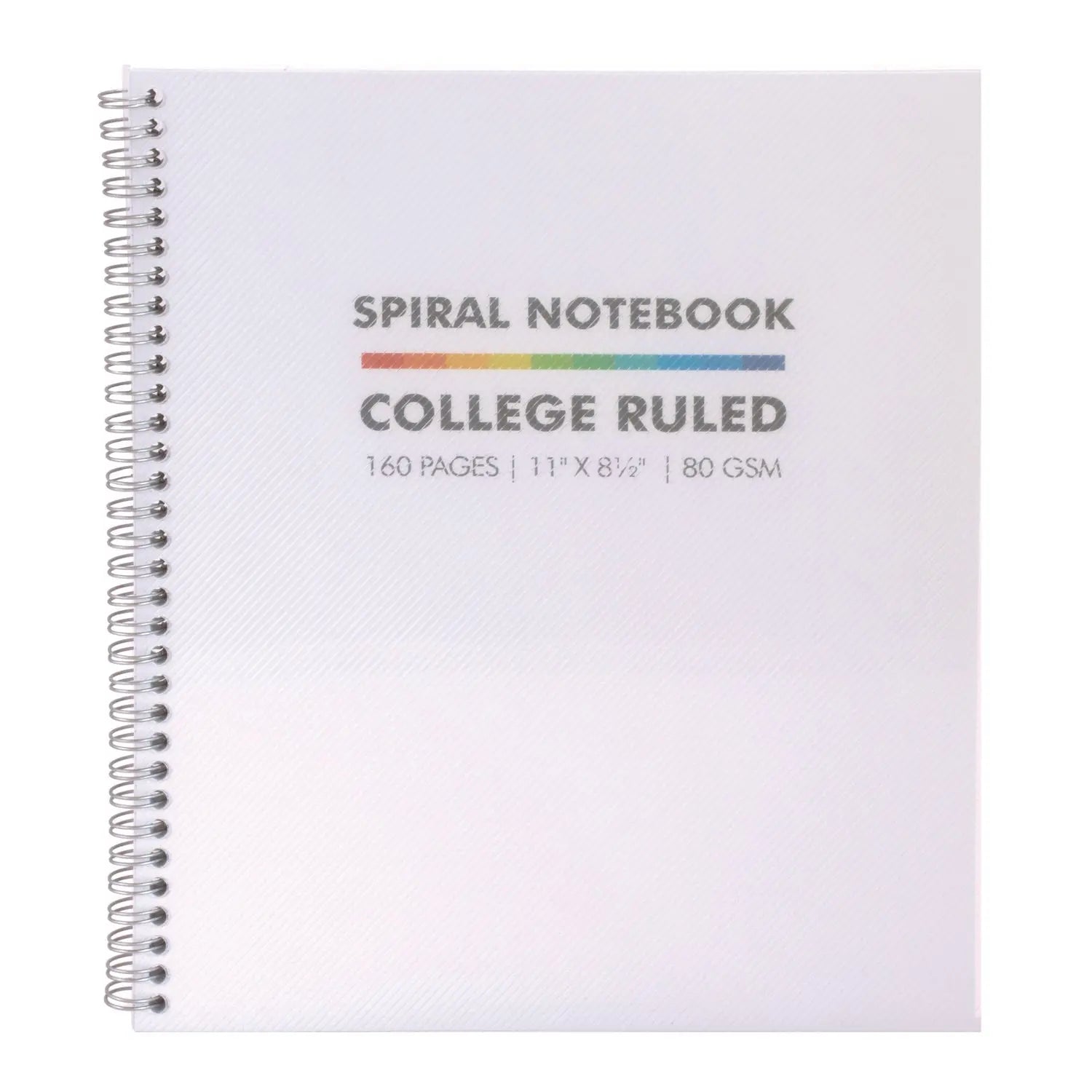 Letter Size Notebook, 1-Subject, Medium/College Rule, White Cover, (80) 11 x 8.5 Sheets, 3/Pack PUKKA PAD® Flipcost