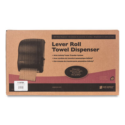Lever Roll Universal Roll Towel Dispenser, Classic, 12.94 x 9.25 x 16.5, Transparent Black Pearl Flipcost Flipcost
