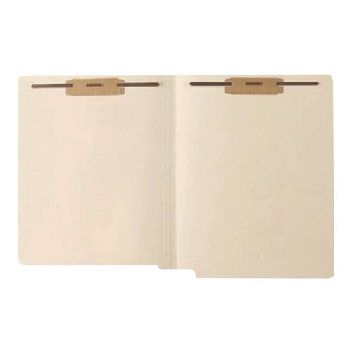 Medical Arts Press® End Tab Fastener Folders, 0.75" Expansion, 2 Fasteners, Letter Size, Manila Exterior, 250/Box