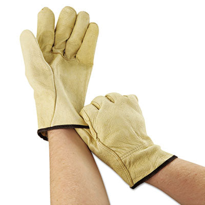 MCR™ Safety Unlined Pigskin Driver Gloves, Cream, Large, 12 Pairs Flipcost Flipcost