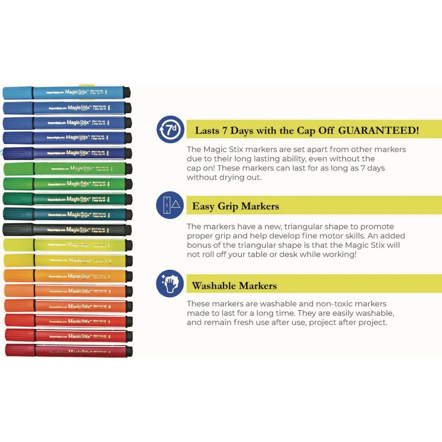 Magic Tri Stix Set, 36 Assorted Colors, 36/Set, 12 Sets/Carton TPG Creations™ Flipcost