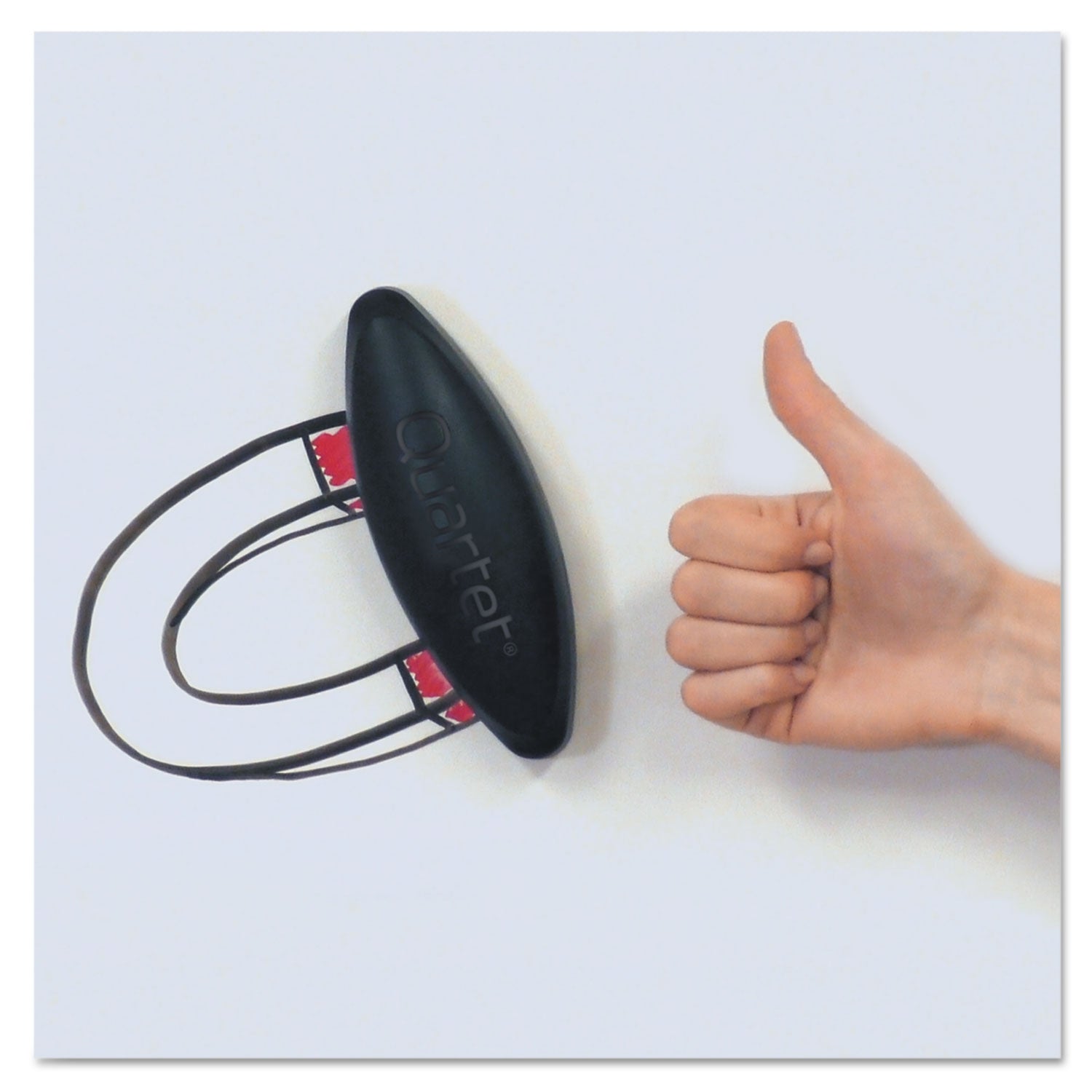 Quartet® Magnetic 2-In-1 Eraser, 2" X 1.38" X 6.5"