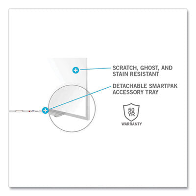 Magnetic Porcelain Whiteboard with Aluminum Frame, 144.59 x 60.47, White Surface, Satin Aluminum Frame Flipcost Flipcost
