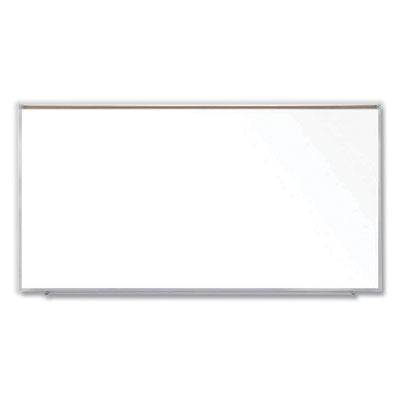 Magnetic Porcelain Whiteboard with Map Rail andSatin Aluminum Frame, 120.59 x 60.47, White Surface Flipcost Flipcost