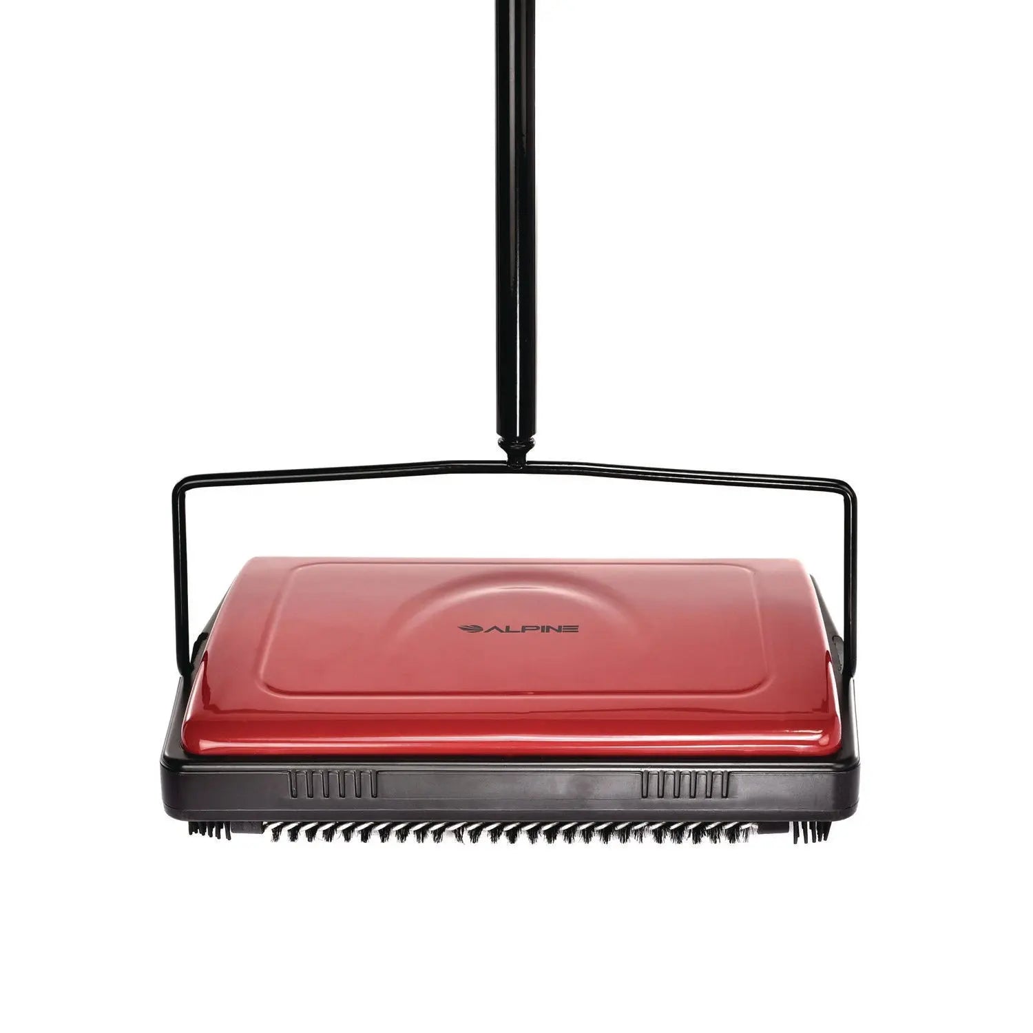 Manual Triple Brush Carpet and Floor Sweeper, 42.5" Handle, Red Alpine Industries Flipcost