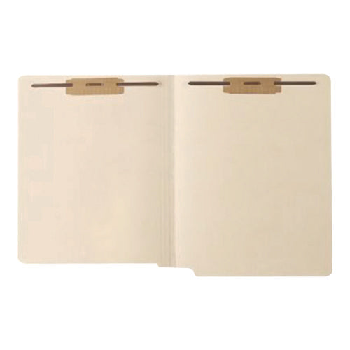 Medical Arts Press® Heavy-Duty End Tab File Folder, 0.75" Expansion, 2 Fasteners, Letter Size, Manila Exterior, 50/Box