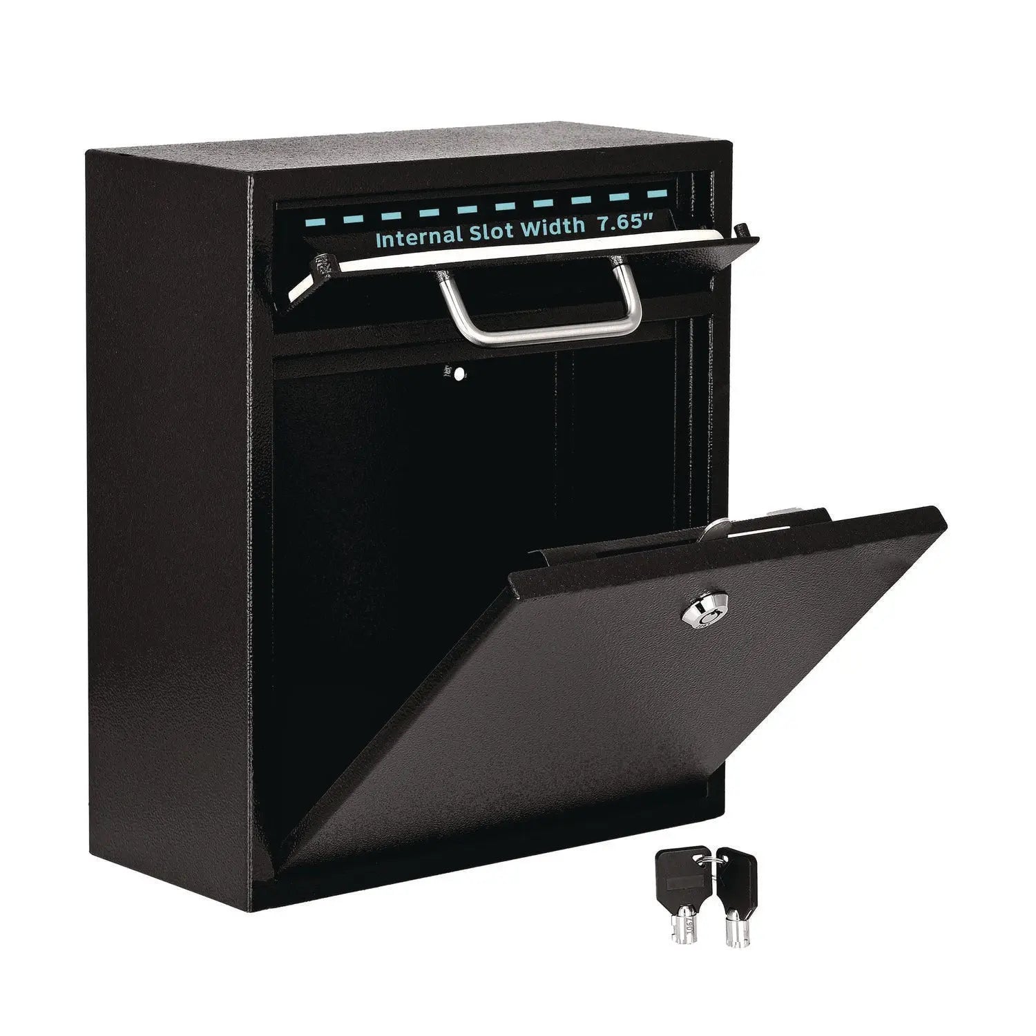 Medium Ultimate Wall Mounted Mail Box, 10.4 x 4.5 x 12, Black AdirOffice Flipcost