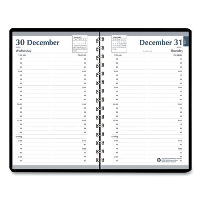 Memo Size Daily Appointment Book with 15-Minute Schedule, 8 x 5, Black Cover, 12-Month (Jan to Dec): 2024 Flipcost Flipcost