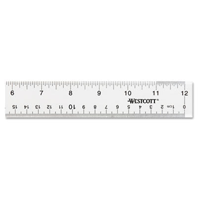 Clear Flexible Acrylic Ruler, Standard/Metric, 12" Long, Clear Flipcost Flipcost