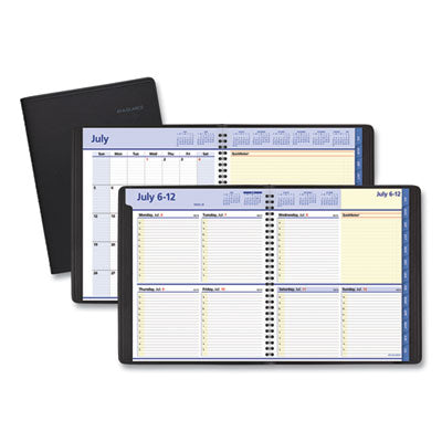 QuickNotes Weekly/Monthly 13-Month Planner, 10 x 8, Black Cover, (July to July): 2023 to 2024 Flipcost Flipcost