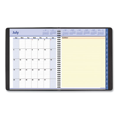 QuickNotes Weekly/Monthly 13-Month Planner, 10 x 8, Black Cover, (July to July): 2023 to 2024 Flipcost Flipcost