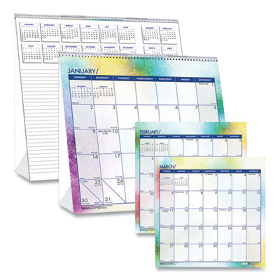 Recycled Cosmos Tent Calendar, Cosmos Artwork, 6 x 6, White/Blue/Multicolor Sheets, 12-Month (Jan to Dec): 2024 Flipcost Flipcost
