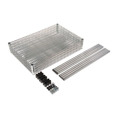 NSF Certified Industrial Heavy-Duty Wire Shelving Kit, 36w x 18d x 72h, Silver Flipcost Flipcost