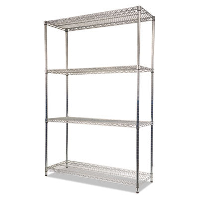 NSF Certified Industrial Wire Shelving Kit, 48w x 18d x 72h, Silver Flipcost Flipcost