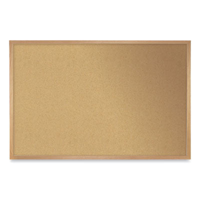 Natural Cork Bulletin Board Oak Frame 60.5 x 36.5, Tan Surface, Oak Frame Flipcost Flipcost
