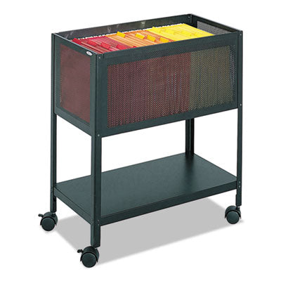 Open Mesh Tub Storage, Metal, 1 Shelf, 1 Bin, 13.5" x 24.25" x 27.5", Black Flipcost Flipcost