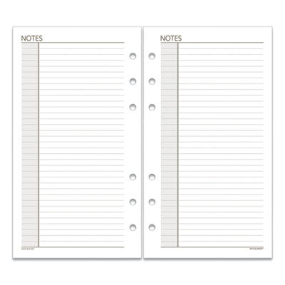 Undated Lined Notes Pages for Planners/Organizers, 6.75 x 3.75, White Sheets, Undated Flipcost Flipcost