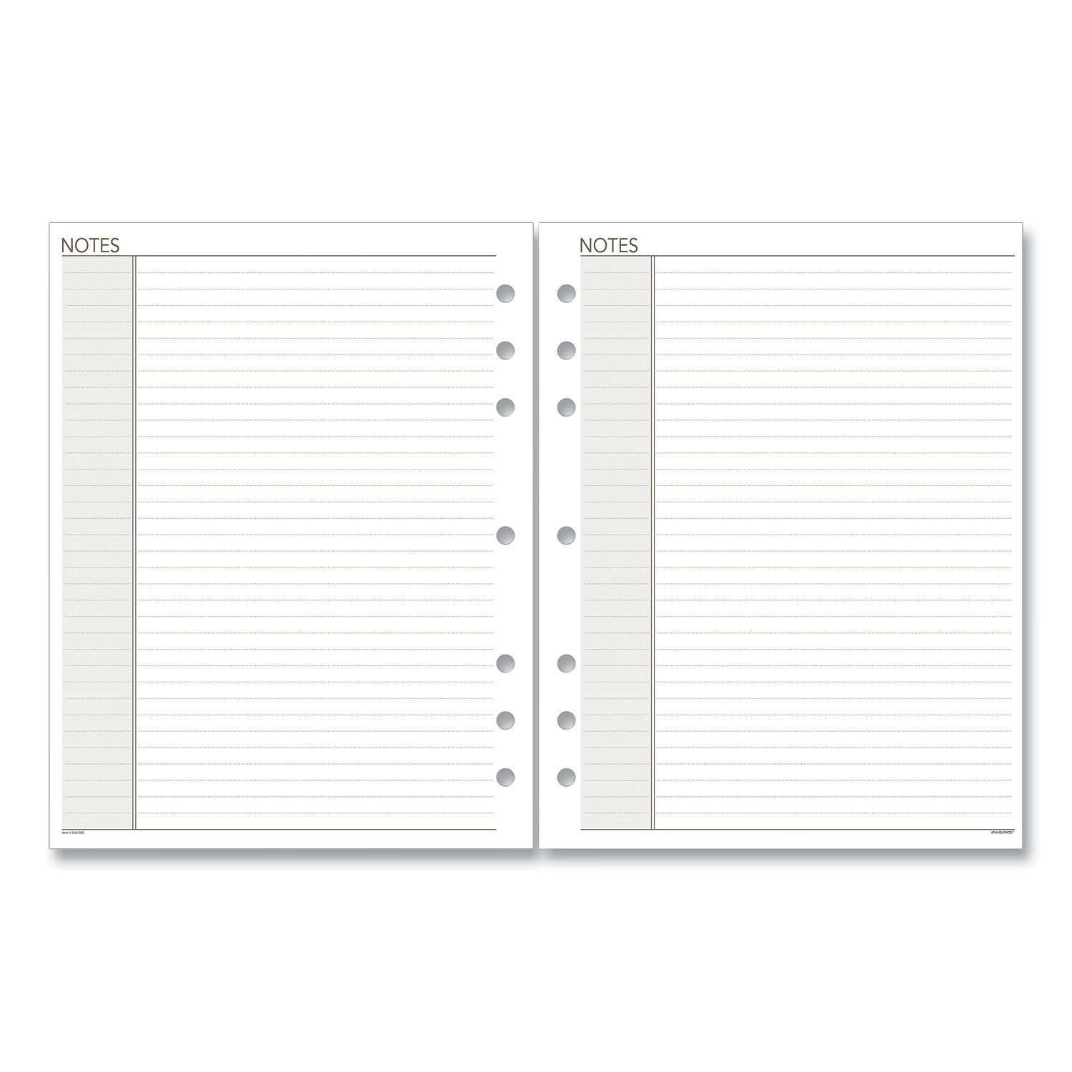 AT-A-GLANCE® Lined Notes Pages For Planners/organizers, 8.5 X 5.5, White Sheets, Undated
