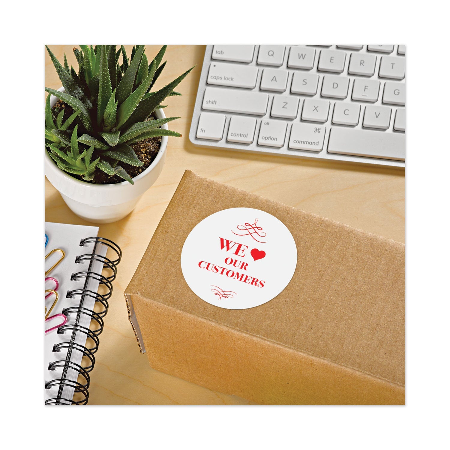 Avery® Permanent Laser Print-To-The-Edge Id Labels W/surefeed, 2 1/2"dia, White, 300/pk