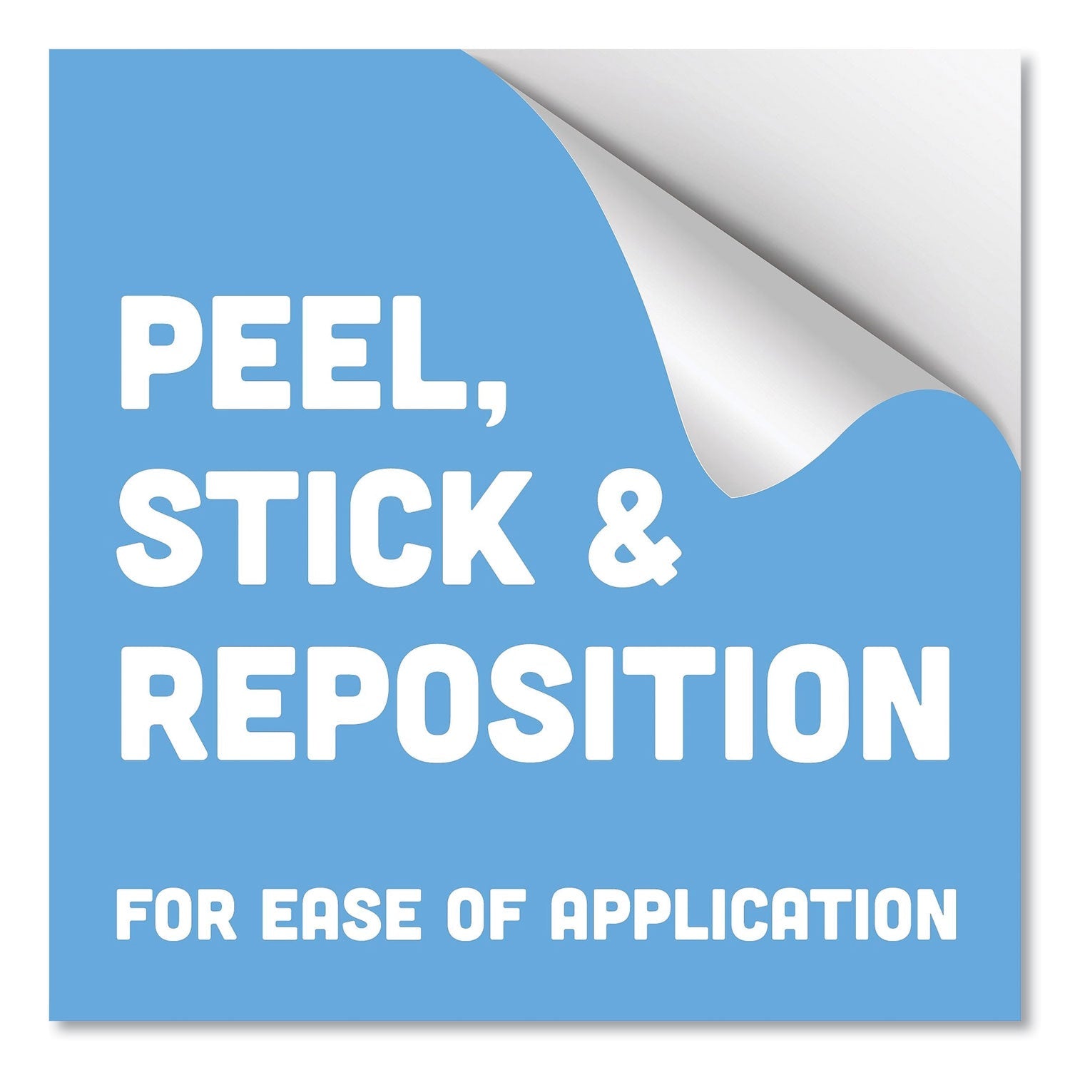 Tabbies® Besafe Messaging Education Floor Signs, Leave Some Space; Stay At Arms Length; Be Safe, 12" Dia, White/blue, 6/pack