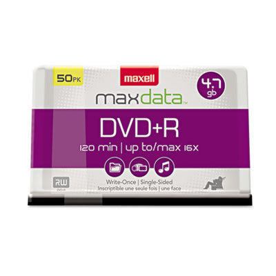 Maxell® DVD+R High-Speed Recordable Disc, 4.7 GB, 16x, Spindle, Silver, 50/Pack Flipcost Flipcost