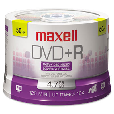 Maxell® DVD+R High-Speed Recordable Disc, 4.7 GB, 16x, Spindle, Silver, 50/Pack Flipcost Flipcost