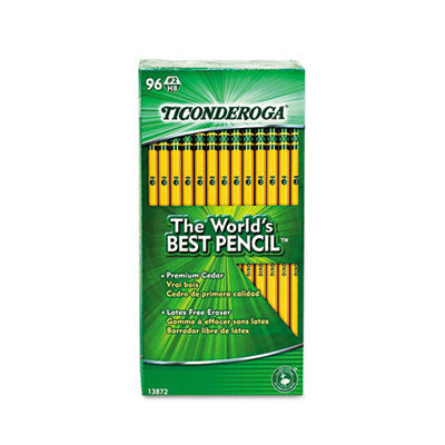 Ticonderoga® Pencil Value Pack, HB (#2), Black Lead, Yellow Barrel, 96/Pack Flipcost Flipcost