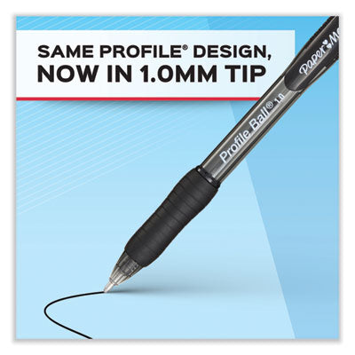 Paper Mate® Profile Ballpoint Pen, Retractable, Medium 1 mm, Blue Ink, Translucent Blue Barrel, 36/Pack Flipcost Flipcost
