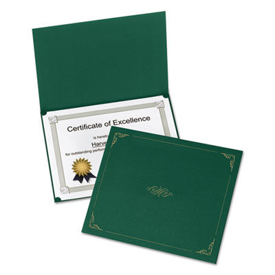 Oxford™ Certificate Holder, 11.25 x 8.75, Green, 5/Pack Flipcost Flipcost