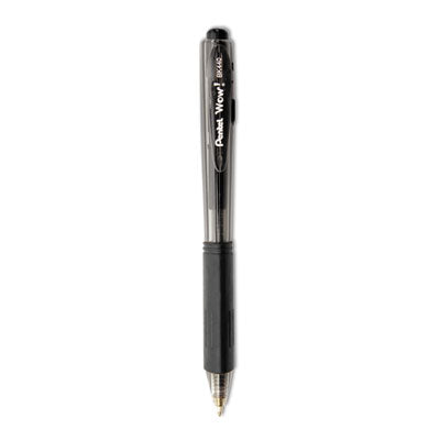 Pentel® WOW! Ballpoint Pen Value Pack, Retractable, Medium 1 mm, Black Ink, Smoke/Black Barrel, 36/Pack Flipcost Flipcost
