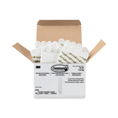 Picture Hanging Strips, Value Pack, Large, Removable, Holds Up to 16 lbs, 0.75 x 3.65, White, 120 Pairs/Pack Flipcost Flipcost