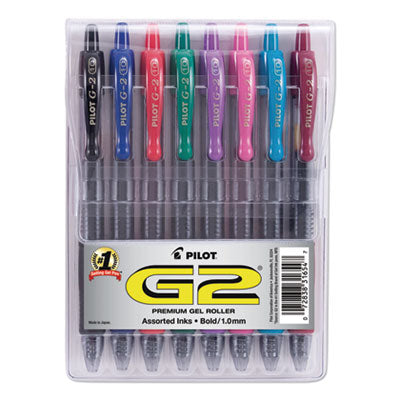 Pilot® G2 Premium Gel Pen Convenience Pack, Retractable, Bold 1 mm, Assorted Ink and Barrel Colors, 8/Pack Flipcost Flipcost