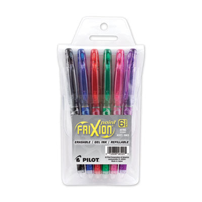 Pilot® FriXion Ball Erasable Gel Pen Smooth Writing, Stick, Extra-Fine 0.5 mm, Assorted Ink and Barrel Colors, 6/Pack Flipcost Flipcost