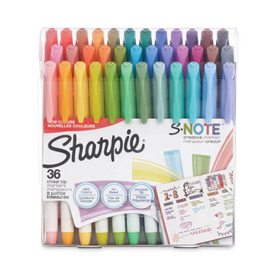 Sharpie® S-Note Versatile dual-tip creative markers, Assorted Barrel Colors, 36/Pack Flipcost Flipcost