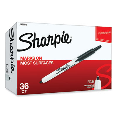Sharpie® Retractable Permanent Marker Value Pack, Fine Bullet Tip, Black, 36/Pack Flipcost Flipcost