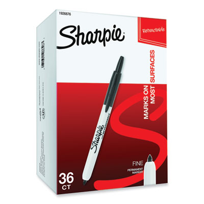Sharpie® Retractable Permanent Marker Value Pack, Fine Bullet Tip, Black, 36/Pack Flipcost Flipcost
