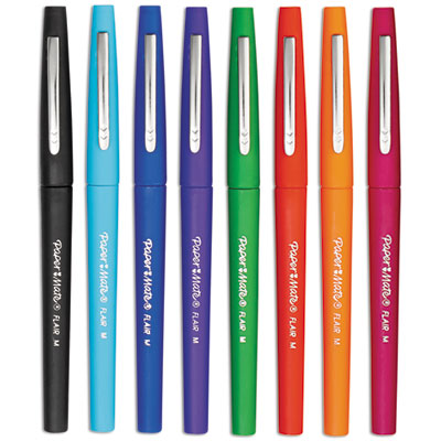 Paper Mate® Point Guard Flair Felt Tip Porous Point Pen, Stick, Bold 1.4 mm, Assorted Ink and Barrel Colors, 48/Pack Flipcost Flipcost