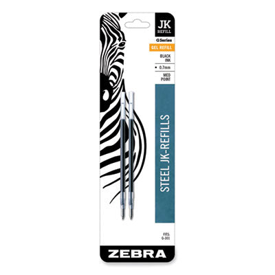 Zebra JK G-301 Zebra Gel Rollerball Refills, Medium Conical Tip, Black Ink, 2/Pack Flipcost Flipcost